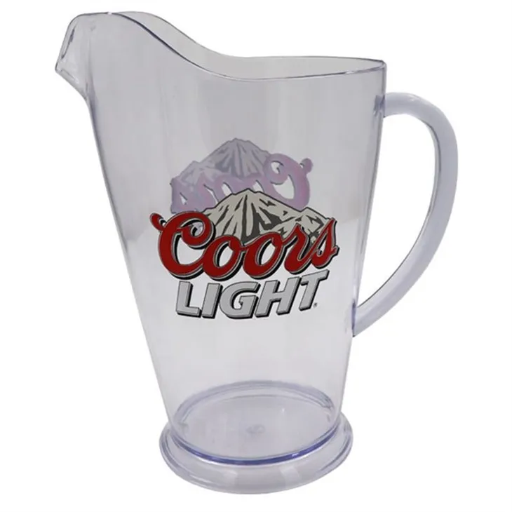 Pitcher tal-birra tal-plastik ħafif coors
