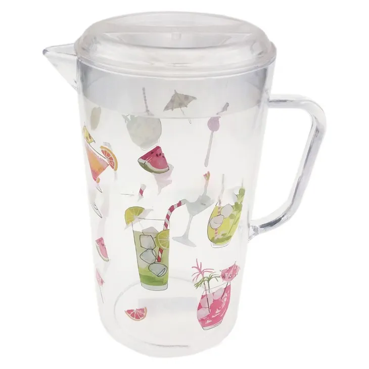 Pitcher tal-plastik b'għatu