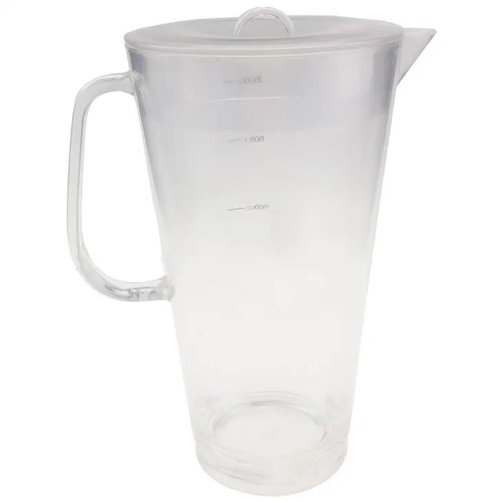 Pitcher tal-ilma tal-plastik b'għatu