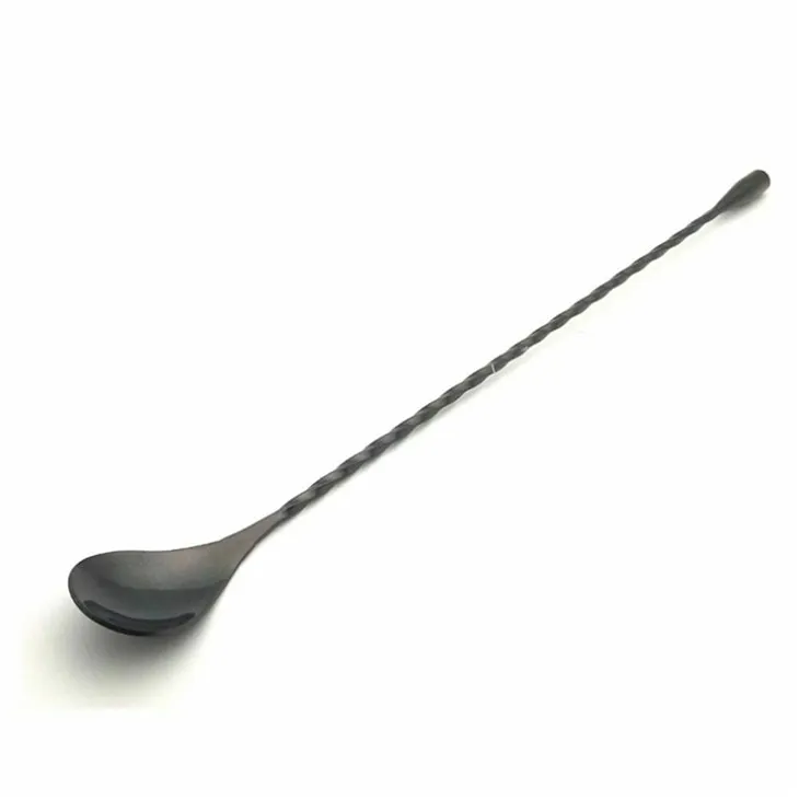 Stainless Steel Black Bar Stirrer Mgħarfa Cockatil