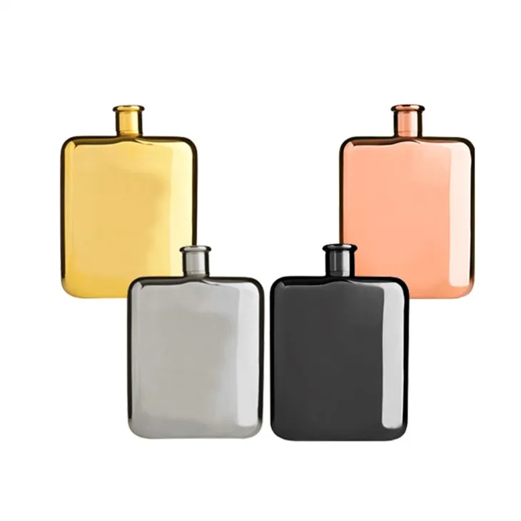 Stainless Steel Copper Wine Alkoħol Likur tal-ġenbejn Flask